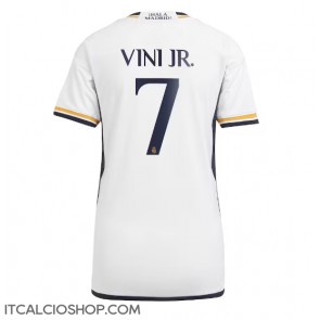 Real Madrid Vinicius Junior #7 Prima Maglia Femmina 2023-24 Manica Corta